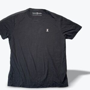 Psycho Bunny Mens Black Pima Cotton Short Sleeve Crew Neck T-Shirt Size 5 M L